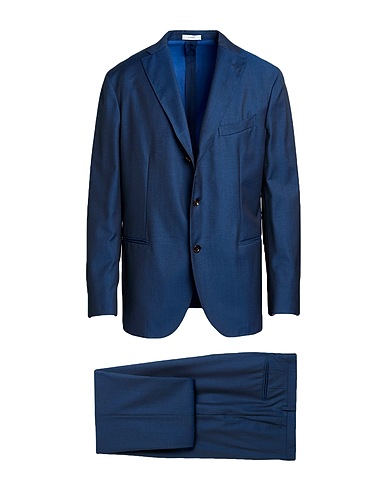 BOGLIOLI Suits Blue 100% Virgin Wool, Cupro