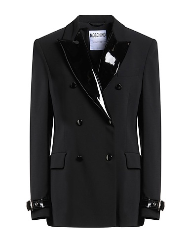MOSCHINO Blazer Black 97% Viscose, 3% Elastane, Polyester, Polyurethane resin
