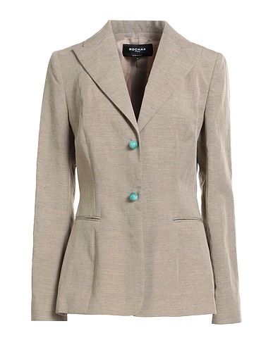 ROCHAS Blazer Taupe 58% Linen, 42% Elastane