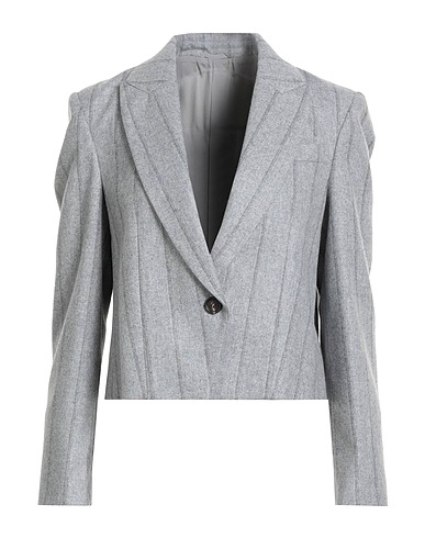 BRUNELLO CUCINELLI Blazer Light grey 80% Virgin Wool, 20% Polyamide