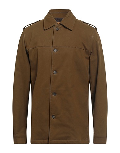 TOD'S Solid colour shirt Military green 90% Cotton, 8% Cashmere, 2% Elastane