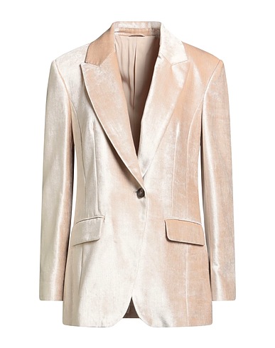 BRUNELLO CUCINELLI Blazer Sand 58% Cotton, 42% Viscose, Brass