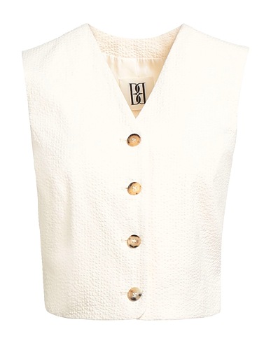 BY MALENE BIRGER Waistcoat Ivory 98% Organic cotton, 2% Elastic fibres