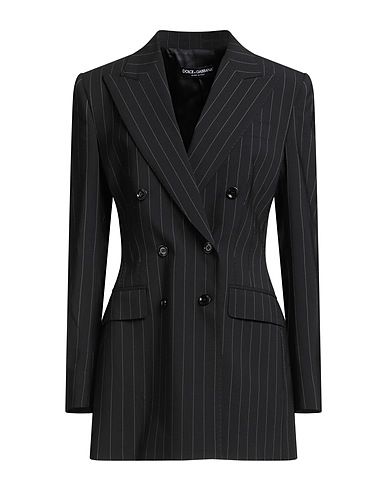 DOLCE&GABBANA Blazer Black 96% Virgin Wool, 4% Elastane