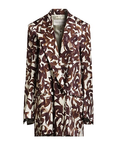 DRIES VAN NOTEN Blazer Dark brown 100% Viscose