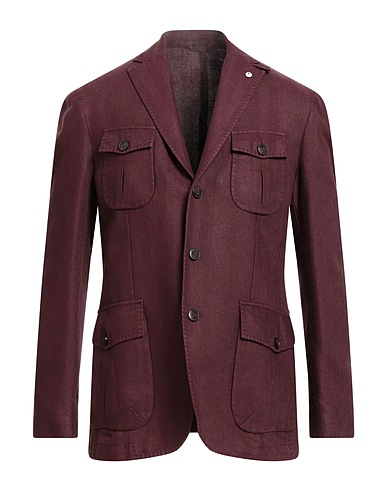 L.B.M. 1911 Blazer Burgundy 60% Cotton, 40% Linen