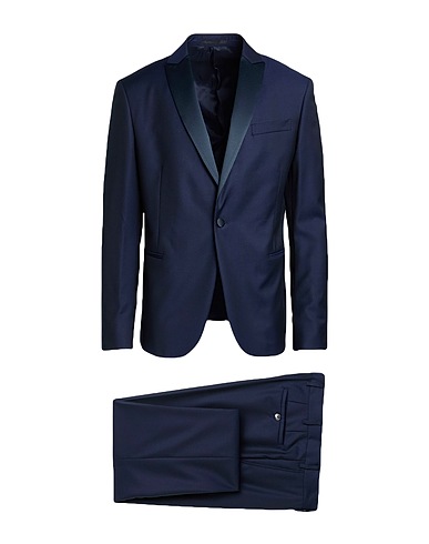 PAL ZILERI CERIMONIA Suits Navy blue 100% Wool, Polyester