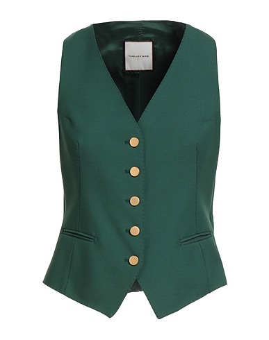 TAGLIATORE 02-05 Waistcoat Emerald green 53% Polyester, 43% Virgin Wool, 4% Elastane