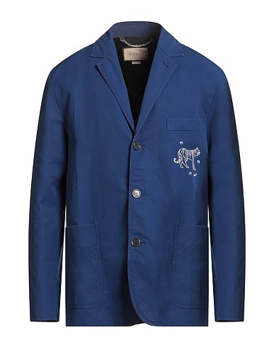 GUCCI Blazer Blue 89% Cotton, 11% Linen