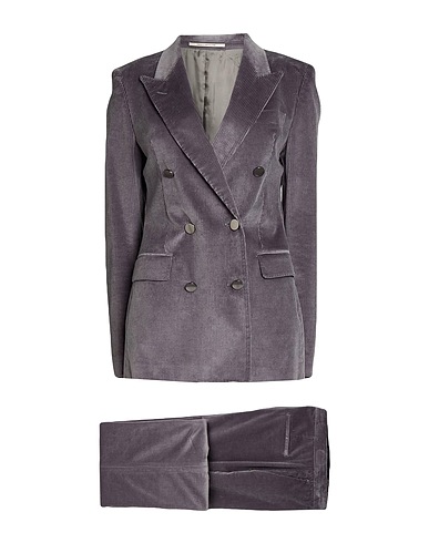 TAGLIATORE 02-05 Suit Grey 99% Cotton, 1% Elastane