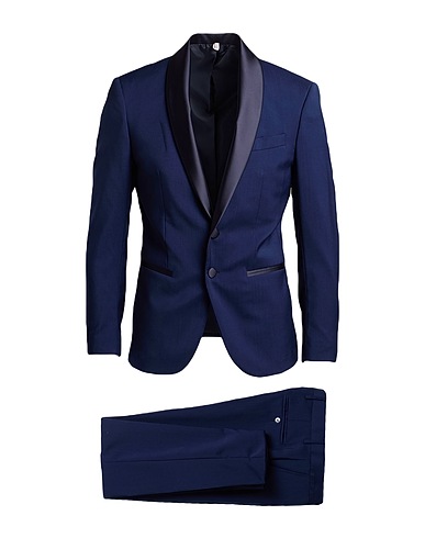 TWENTY-ONE by ANTONIO CARNEVALE Suits Navy blue 100% Virgin Wool