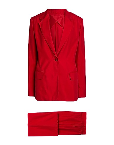MAX MARA Suit Red 70% Cotton, 30% Silk