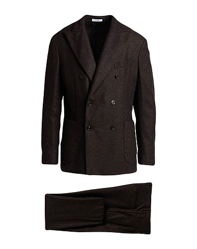 BOGLIOLI Suits Dark brown 62% Virgin Wool, 24% Polyamide, 9% Acrylic, 4% Cashmere, 1% Elastane