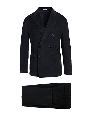 BOGLIOLI Suits Black 98% Cotton, 2% Elastane