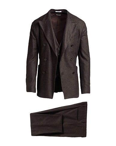BOGLIOLI Suits Dark brown 62% Virgin Wool, 24% Polyamide, 9% Acrylic, 4% Cashmere, 1% Elastane