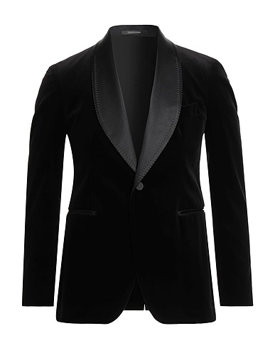 TAGLIATORE Blazer Black 98% Cotton, 2% Elastane