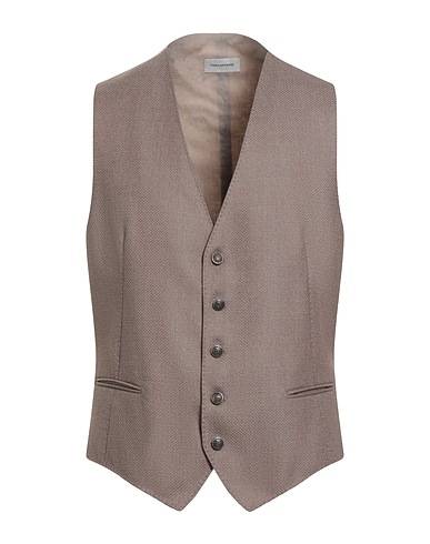 TAGLIATORE Suit vest Taupe 100% Virgin Wool