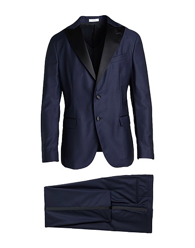 BOGLIOLI Suits Midnight blue 99% Virgin Wool, 1% Elastane