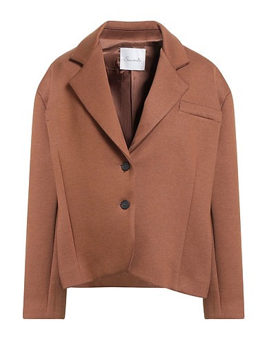 SOUVENIR Blazer Brown 42% Viscose, 31% Polyamide, 22% Polyester, 5% Elastane