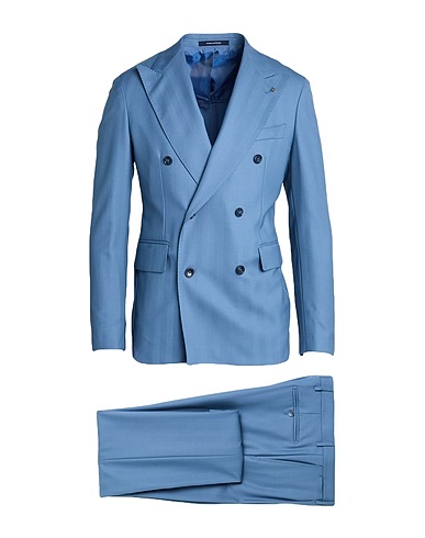 TAGLIATORE Suits Slate blue 100% Super 130s Wool