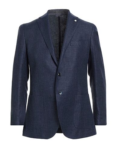 L.B.M. 1911 Blazer Navy blue 58% Linen, 42% Wool