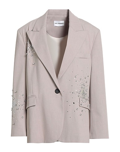DES_PHEMMES Blazer Grey 63% Polyester, 25% Viscose, 8% Wool, 4% Elastane