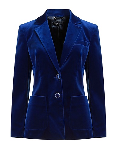 ALBERTA FERRETTI Blazer Blue 99% Cotton, 1% Elastane