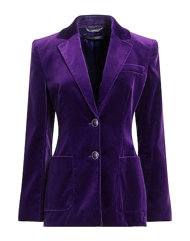 ALBERTA FERRETTI Blazer Purple 99% Cotton, 1% Elastane