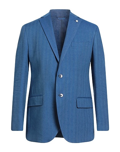 L.B.M. 1911 Blazer Blue 50% Linen, 50% Virgin Wool