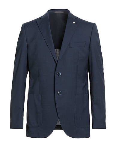 LUIGI BIANCHI Mantova Blazer BLU NOTTE 100% Wool