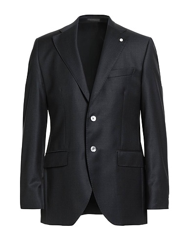 LUIGI BIANCHI Mantova Blazer Nero 100% Lana