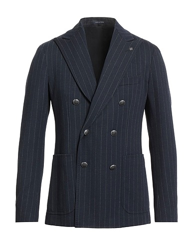 TAGLIATORE Blazer Midnight blue 33% Wool, 32% Polyester, 29% Polyamide, 6% Elastane