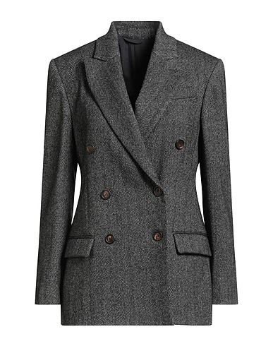 BRUNELLO CUCINELLI Blazer Black 51% Virgin Wool, 36% Wool, 12% Polyamide, 1% Elastane, Brass