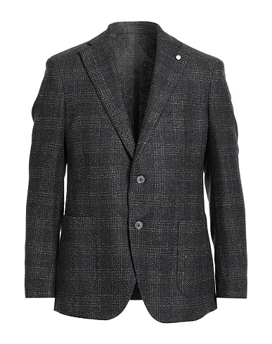 LUIGI BIANCHI Mantova Blazers Schwarz 72% Schurwolle, 25% Baumwolle, 3% Kaschmir