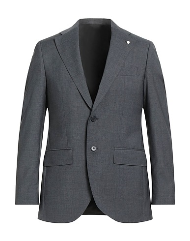 LUIGI BIANCHI Mantova Blazer Charcoal 100% Wool