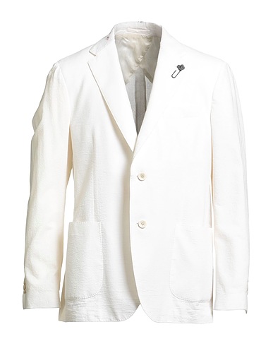 LARDINI Blazer White 78% Cotton, 14% Viscose, 8% Polyamide