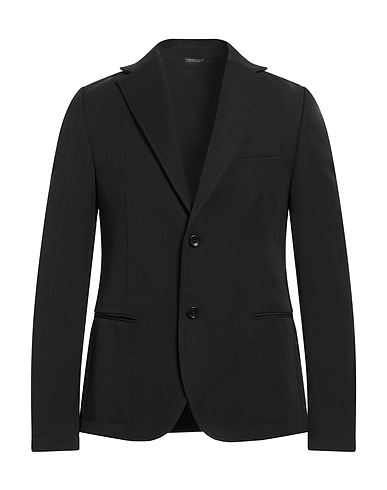 DANIELE ALESSANDRINI HOMME Blazer Black 78% Polyester, 17% Viscose, 5% Elastane