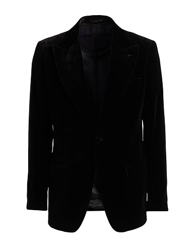 LARDINI Blazer Black 72% Cotton, 28% Viscose, Cupro