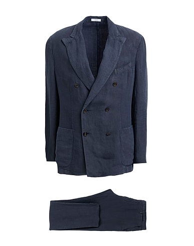 BOGLIOLI Suits Midnight blue 100% Linen