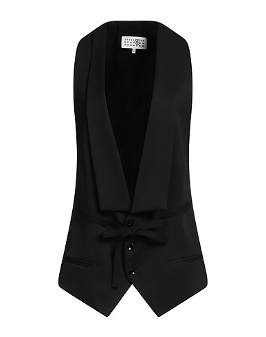 MM6 MAISON MARGIELA Gilet Nero 54% Poliestere, 44% Lana Vergine, 2% Elastan