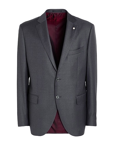 LUIGI BIANCHI Mantova Blazer Grey 100% Virgin Wool