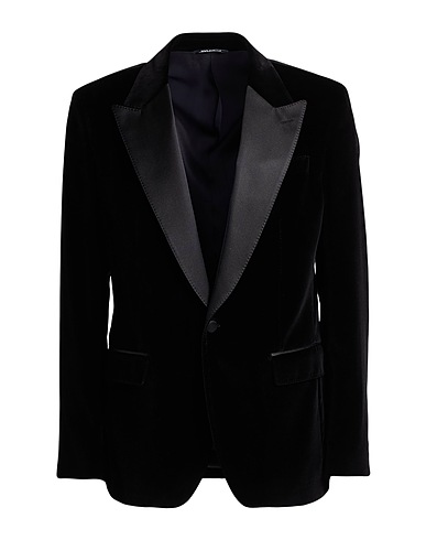 DOLCE&GABBANA Blazer Black 81% Cotton, 15% Silk, 4% Polyester
