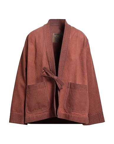 UMA WANG Denim jacket Brick red 100% Cotton