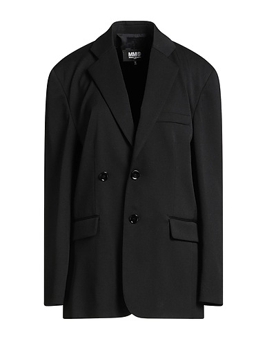 MM6 MAISON MARGIELA Blazer Black 54% Polyester, 44% Virgin Wool, 2% Elastane