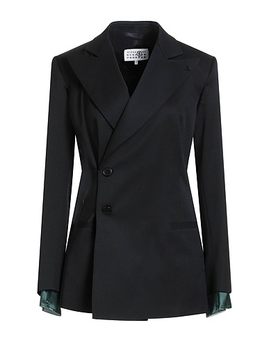 MM6 MAISON MARGIELA Blazer Black 54% Polyester, 44% Virgin Wool, 2% Elastane
