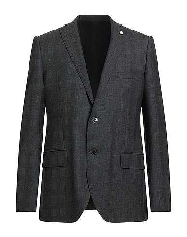 LUIGI BIANCHI Mantova Σακάκι Γκρι ανθρακί 100% Μαλλί