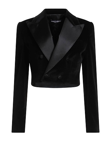 DOLCE&GABBANA Blazer Black 81% Cotton, 15% Silk, 4% Polyester