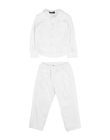 MONNALISA Suits White 97% Cotton, 3% Elastane
