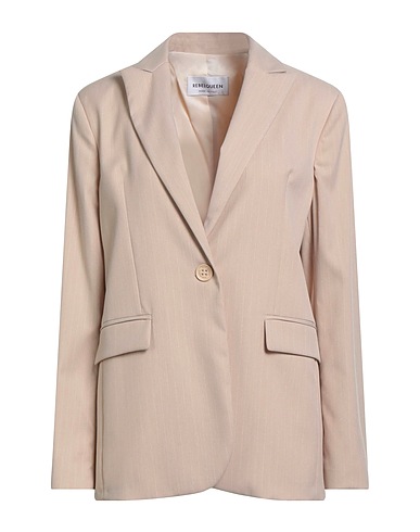 REBEL QUEEN by LIU •JO Blazer Beige 71% Polyester, 24% Viscose, 3% Elastane, 1% Polyamide, 1% Metallized polyamide