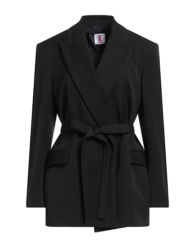 KONTATTO Blazer Black 77% Polyester, 17% Viscose, 6% Elastane